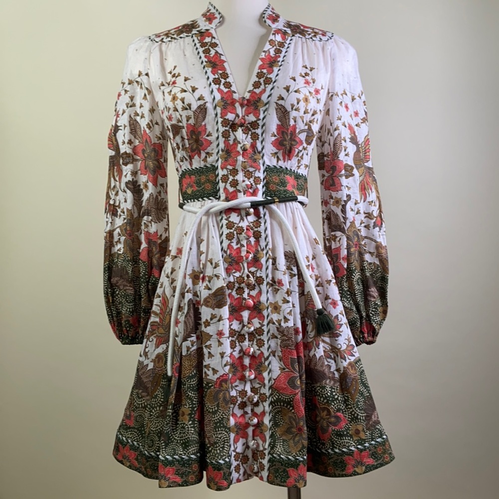 Zimmermann Empire Batik Short Dress  (size 0)